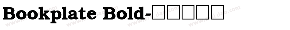 Bookplate Bold字体转换